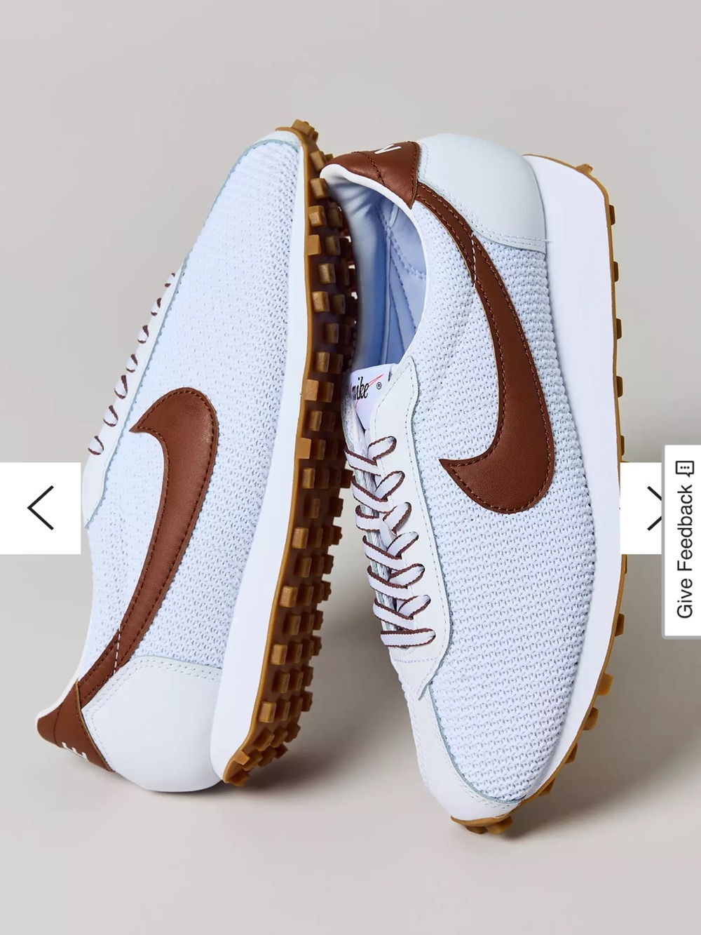 Nike Women’s Sneaker White & Brown size 7 NEW NWT - Picture 2 of 5